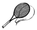 tennis racquet with cover